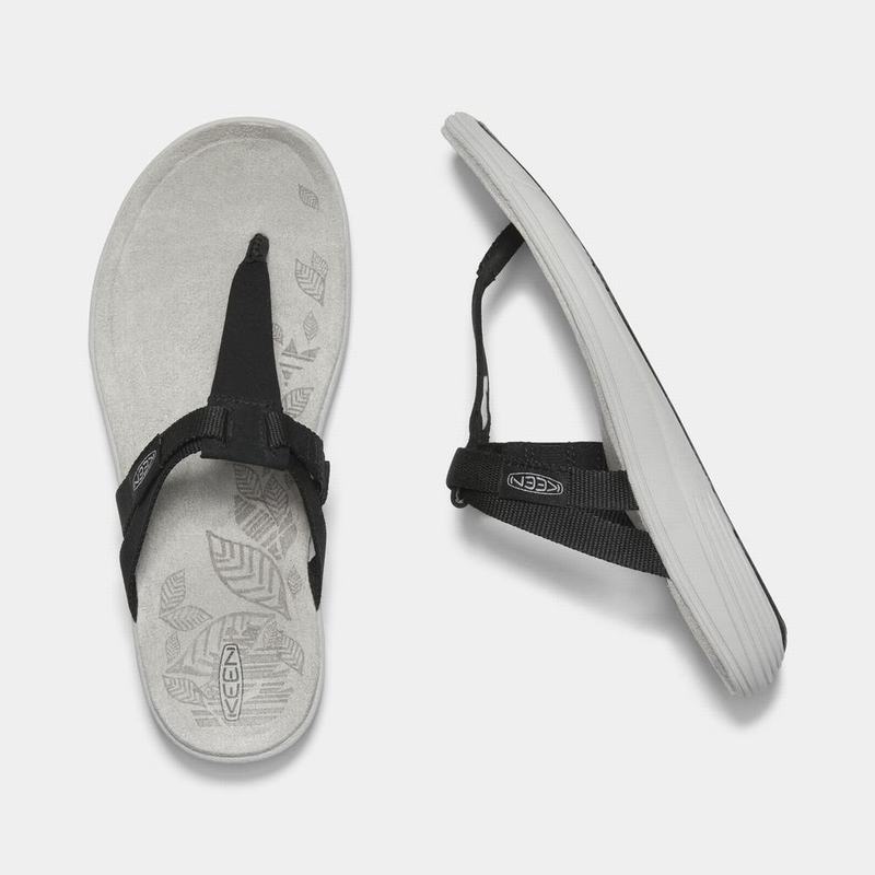 Keen Damaya Womens Flip Flops Black NZ Sale (8064-FHNGS)